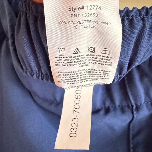 Wonder Wink W123 Women Navy Modern Fit Drawstring Cargo Scrub Pants Size Medium - Picture 5 of 6